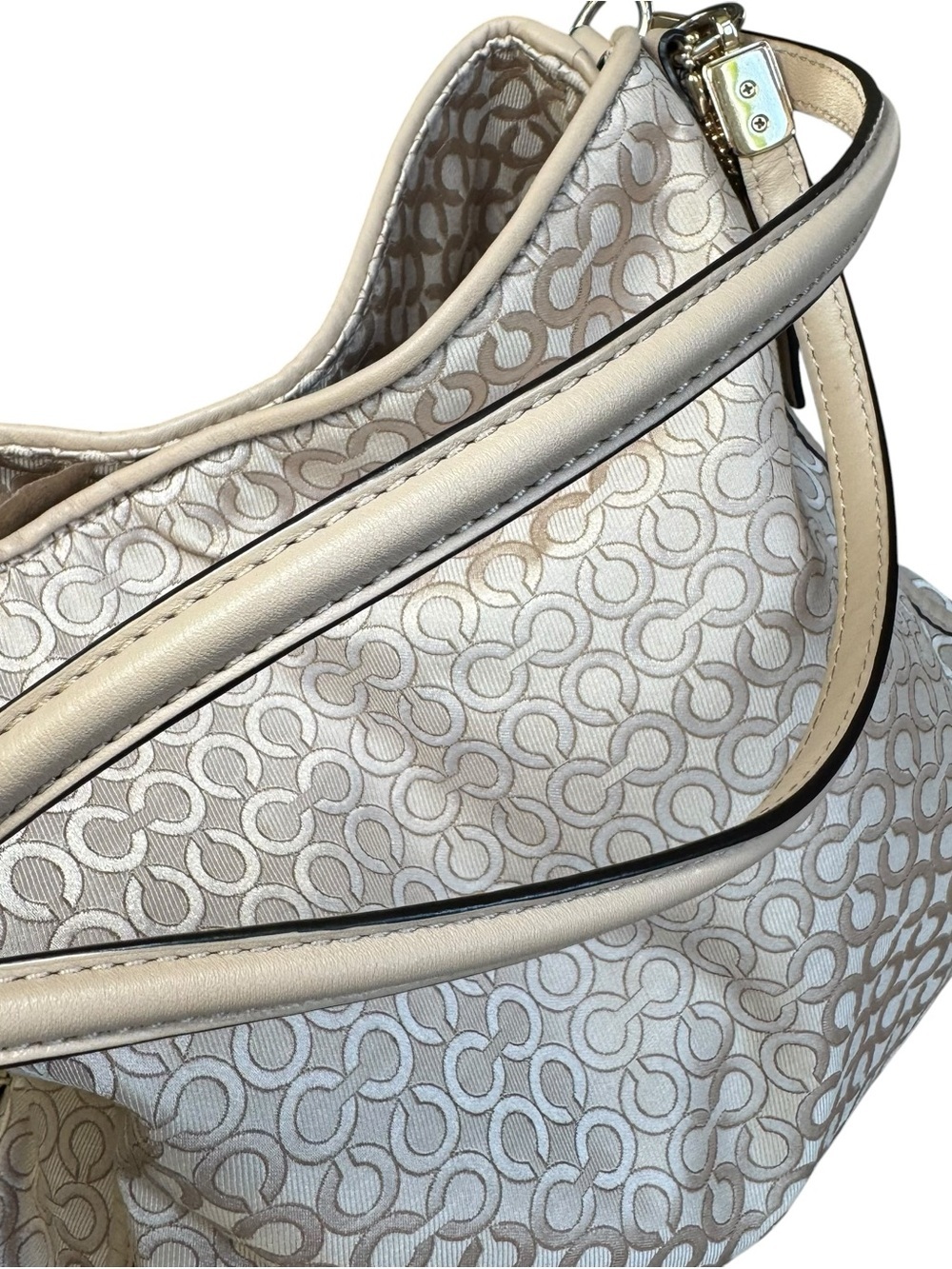 Coach Madison Op Optic Art Pearlescent Small Phoebe 27843 $298 LI/Khaki - Picture 6 of 16